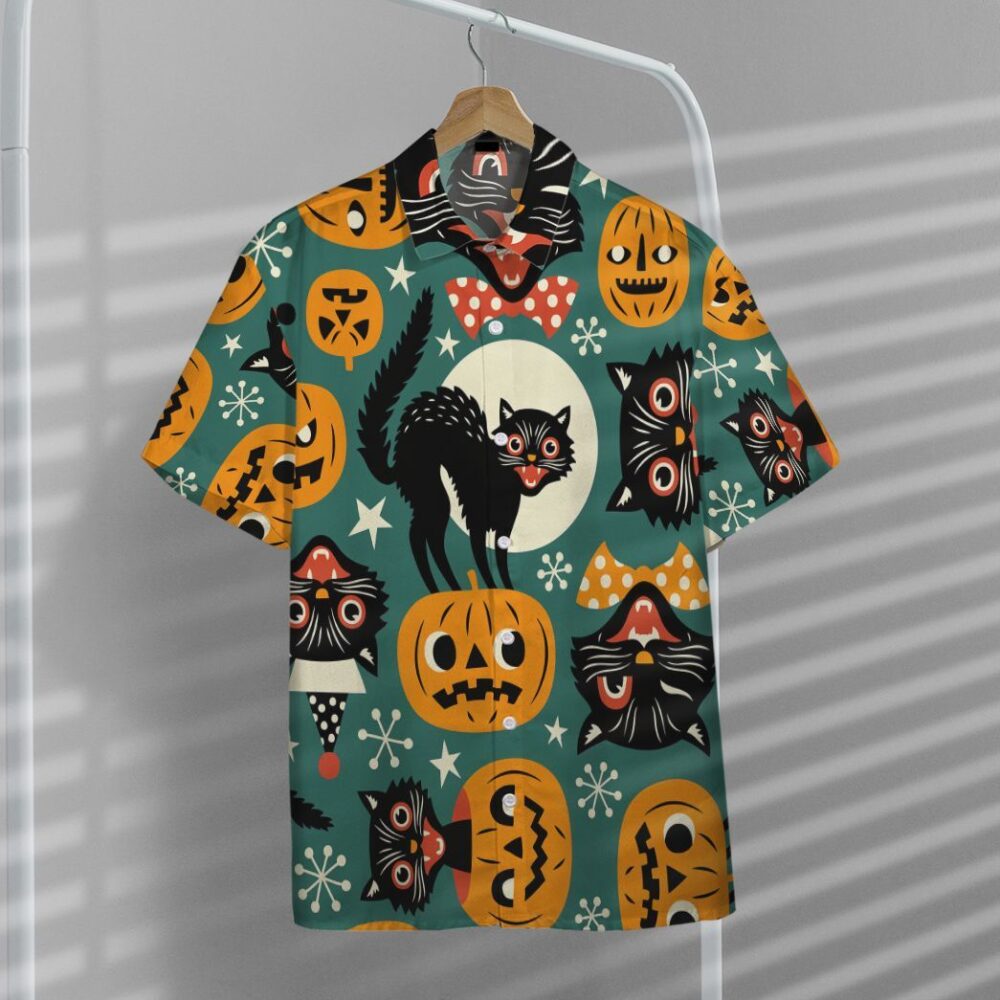 Halloween Black Cats Custom Hawaiian Shirt