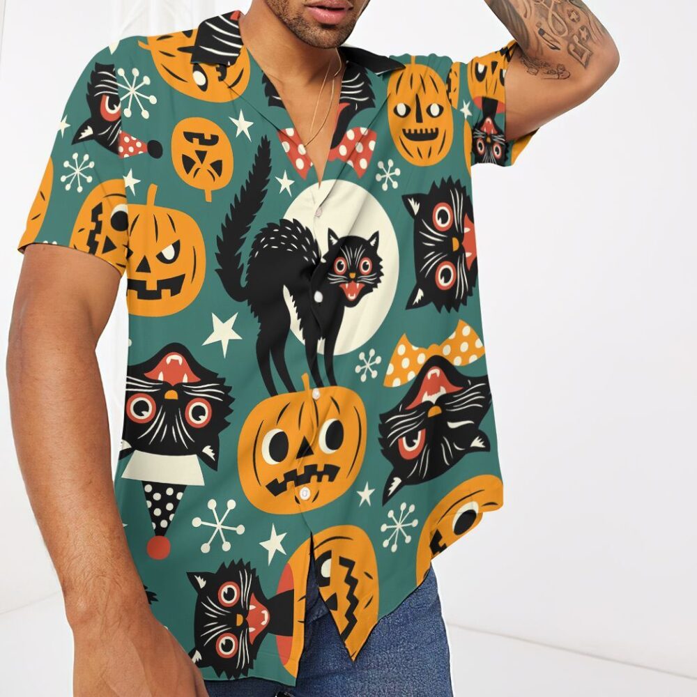 Halloween Black Cats Custom Hawaiian Shirt