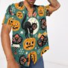 Halloween Black Cats Custom Hawaiian Shirt Ryg9Y