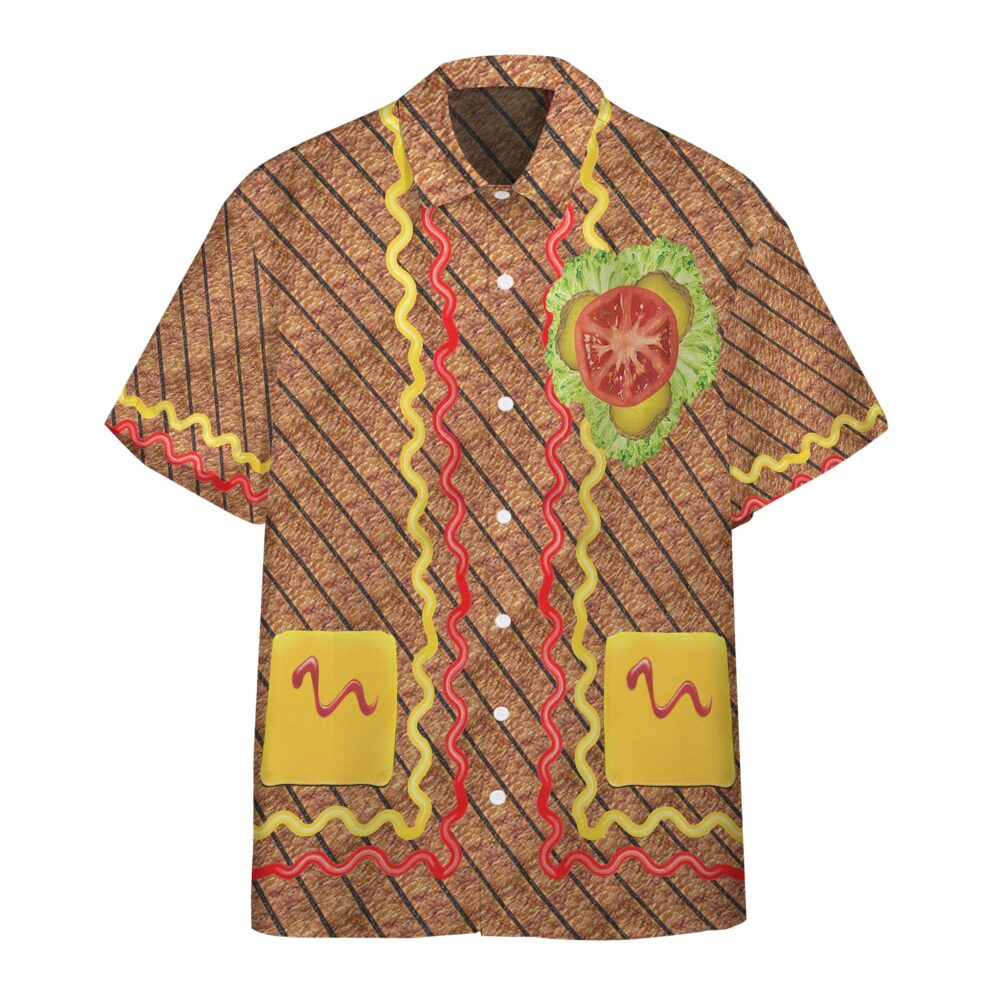 Halloween Burger Costume Custom Hawaii Shirt