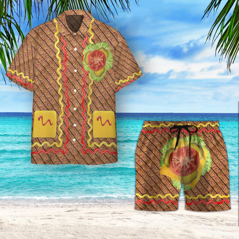 Halloween Burger Costume Custom Hawaii Shirt