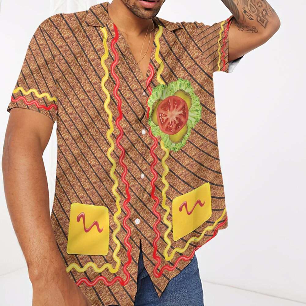 Halloween Burger Costume Custom Hawaii Shirt