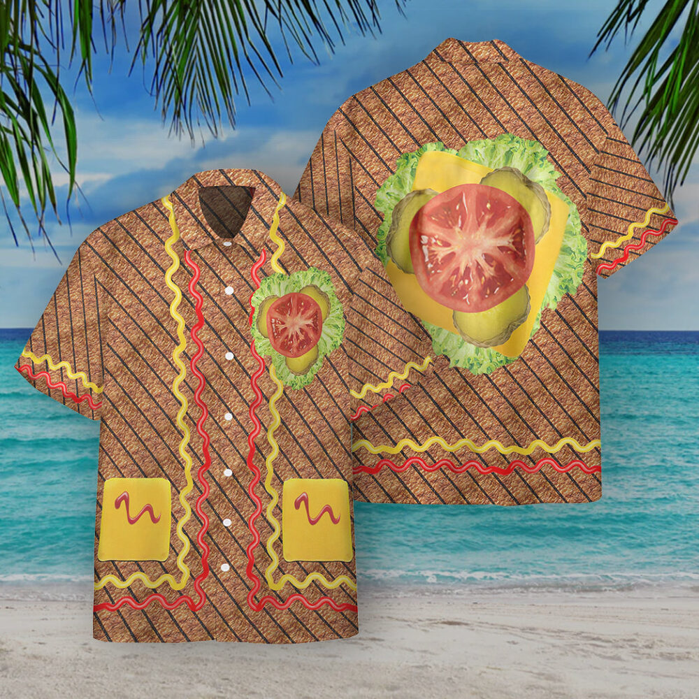 Halloween Burger Costume Custom Hawaii Shirt