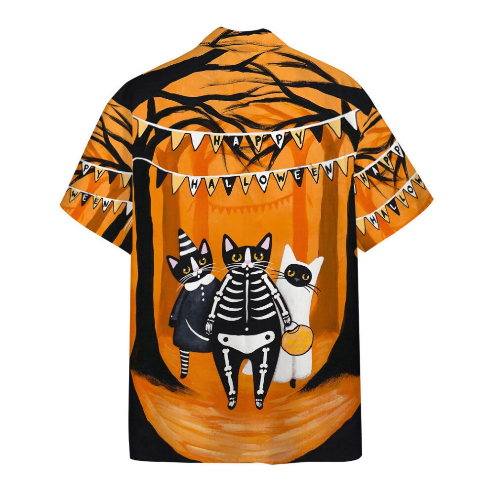 Happy Halloween Black Cats Want Candy Custom Short Sleeves Shirt