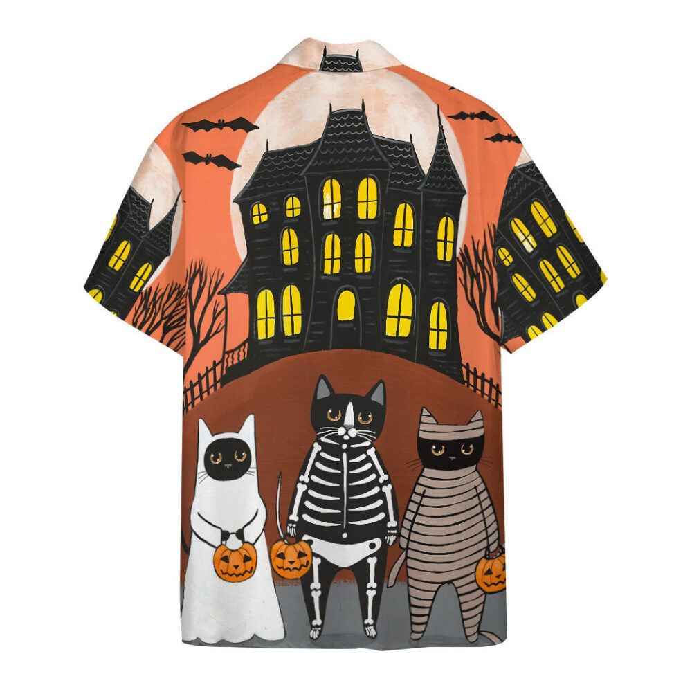 Happy Halloween You Go First Black Cats Custom Short Sleeves Shirt