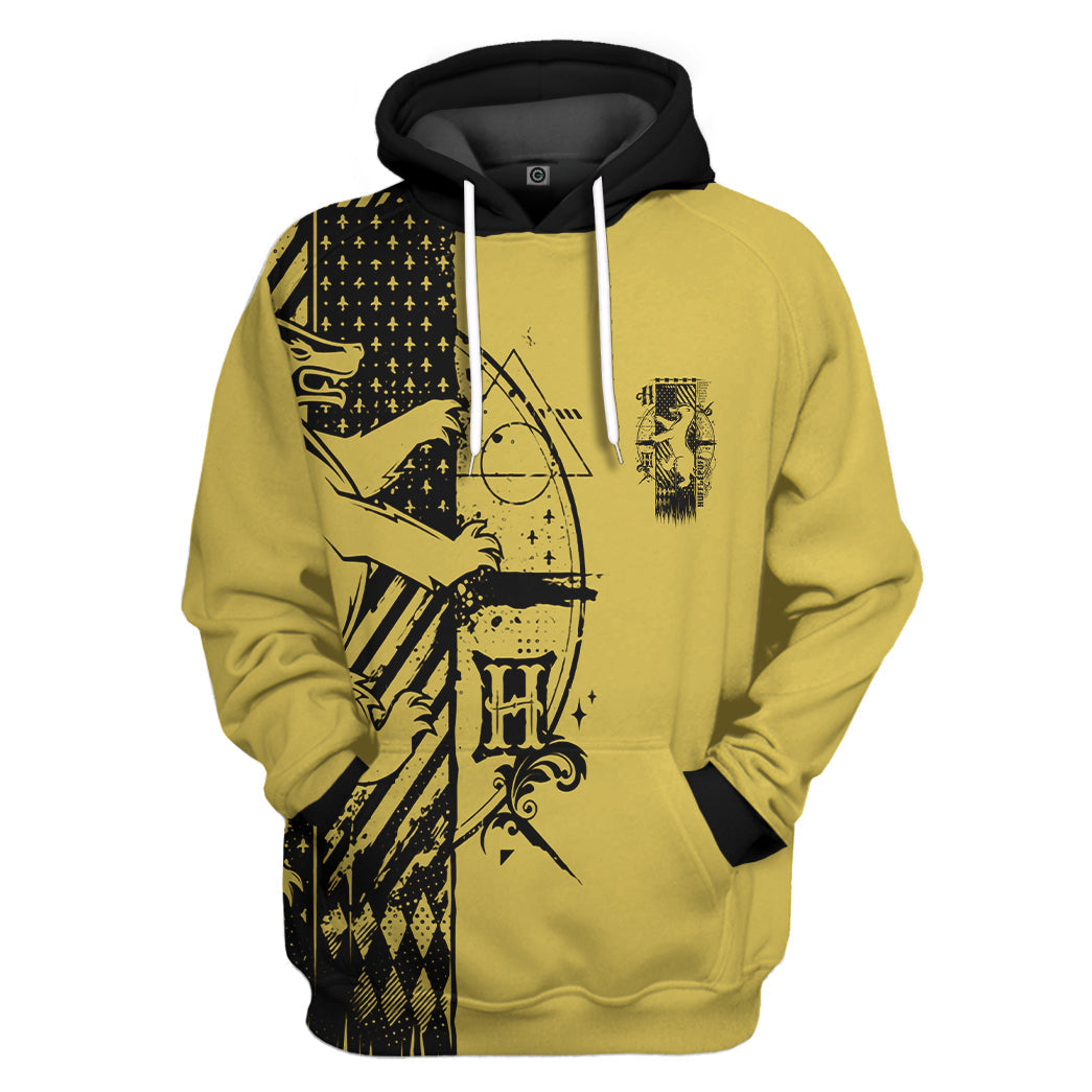 Harry Potter Hufflepuff All Over Print T-Shirt Hoodie Apparel