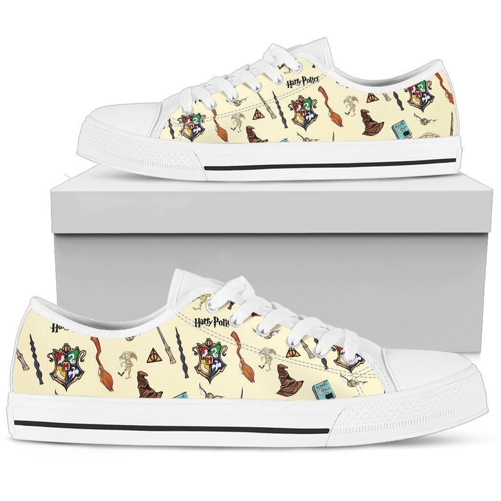 Harry Potter Shoes Custom Pattern Hogwarts Low Top Sneakers