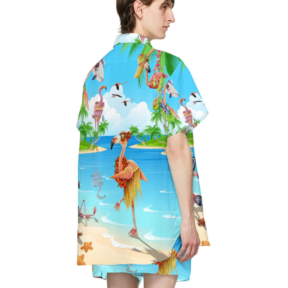 Hawaii Flamingo Custom Short Sleeve Shirt