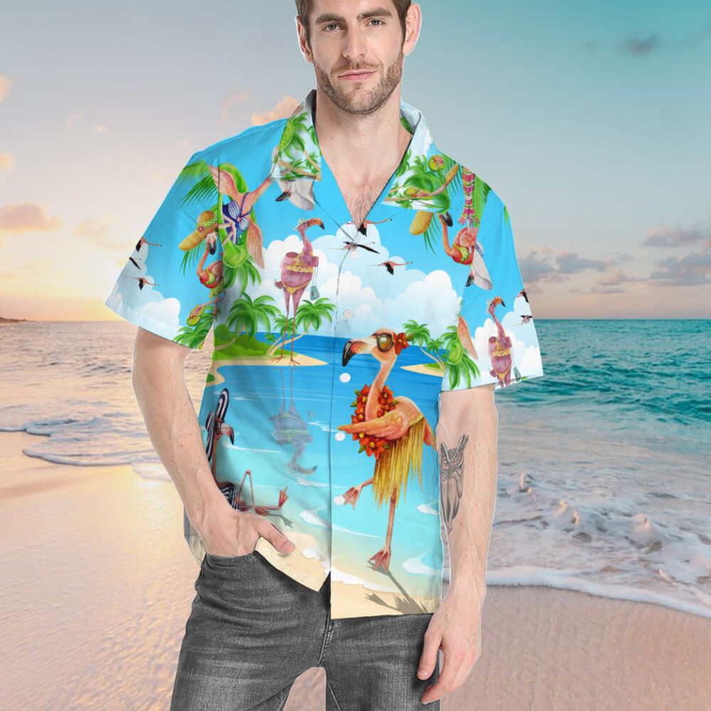 Hawaii Flamingo Custom Short Sleeve Shirt