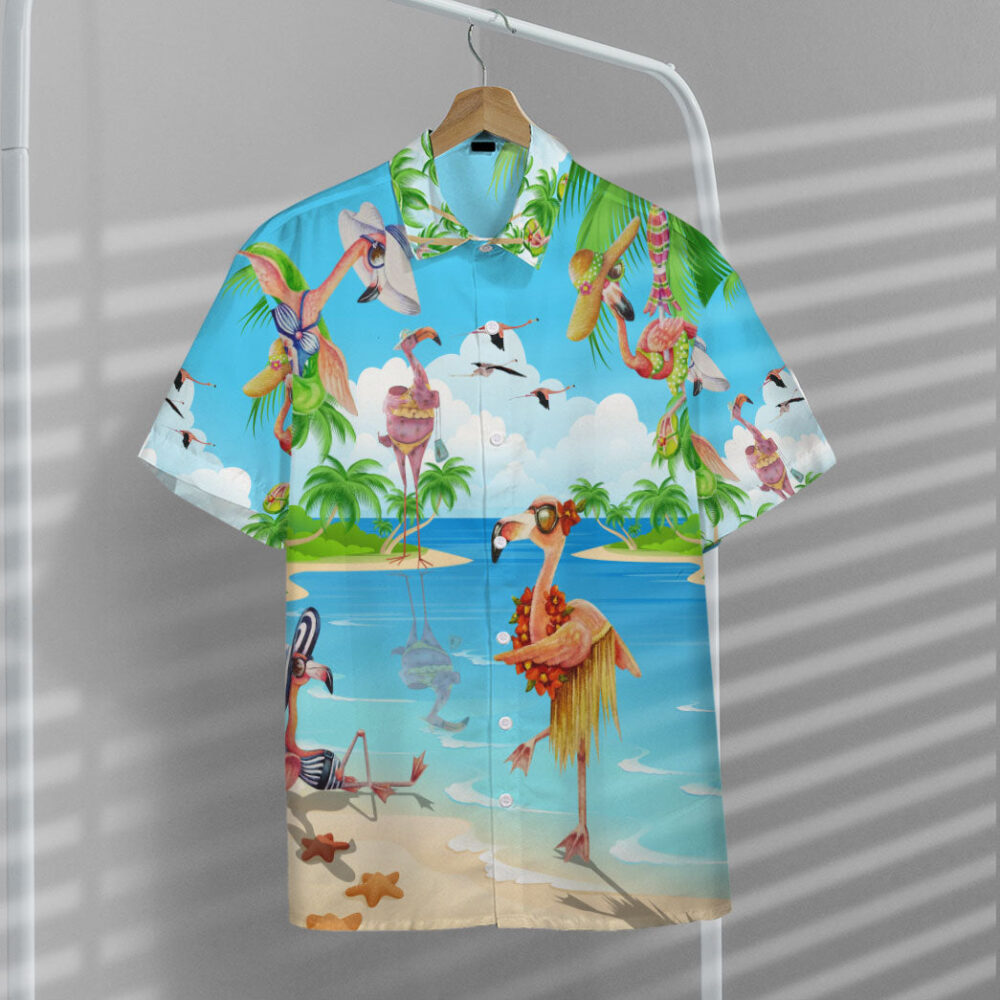 Hawaii Flamingo Custom Short Sleeve Shirt