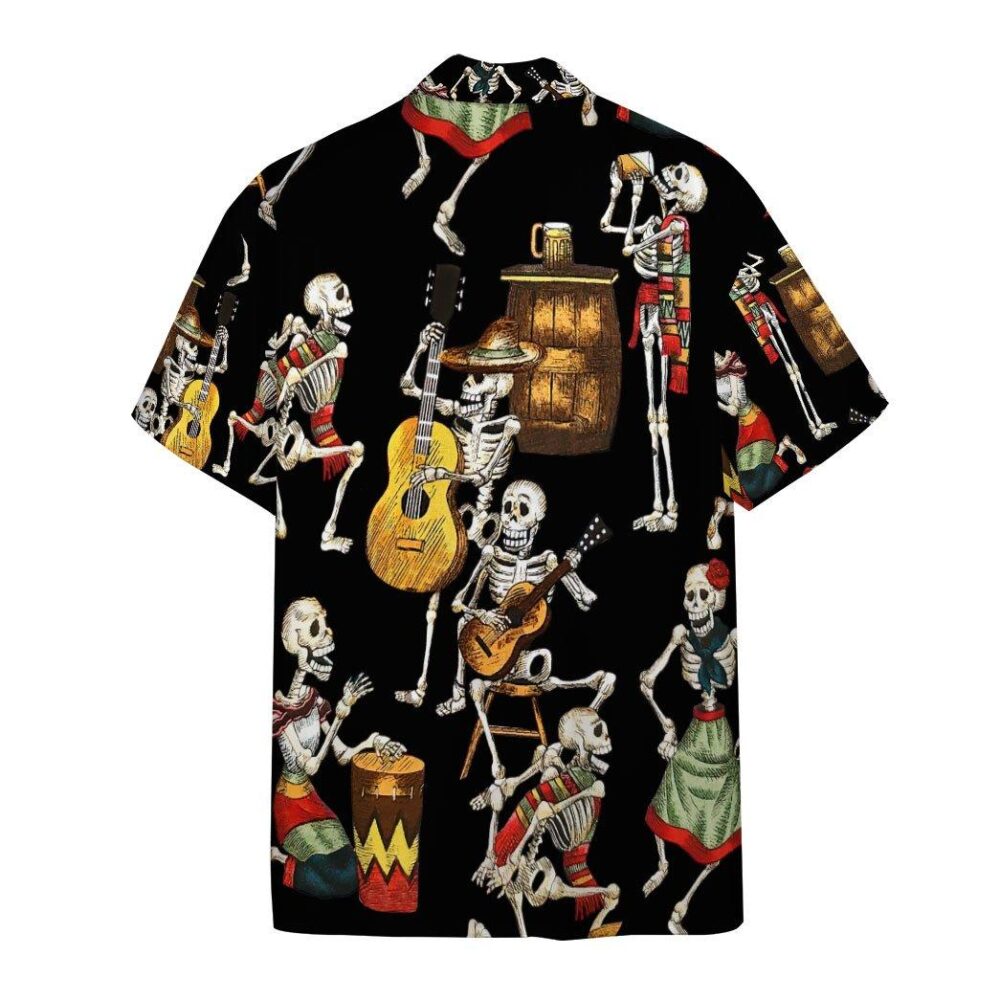 Hawaii Skeleton Dancing Custom Short Sleeve Shirts