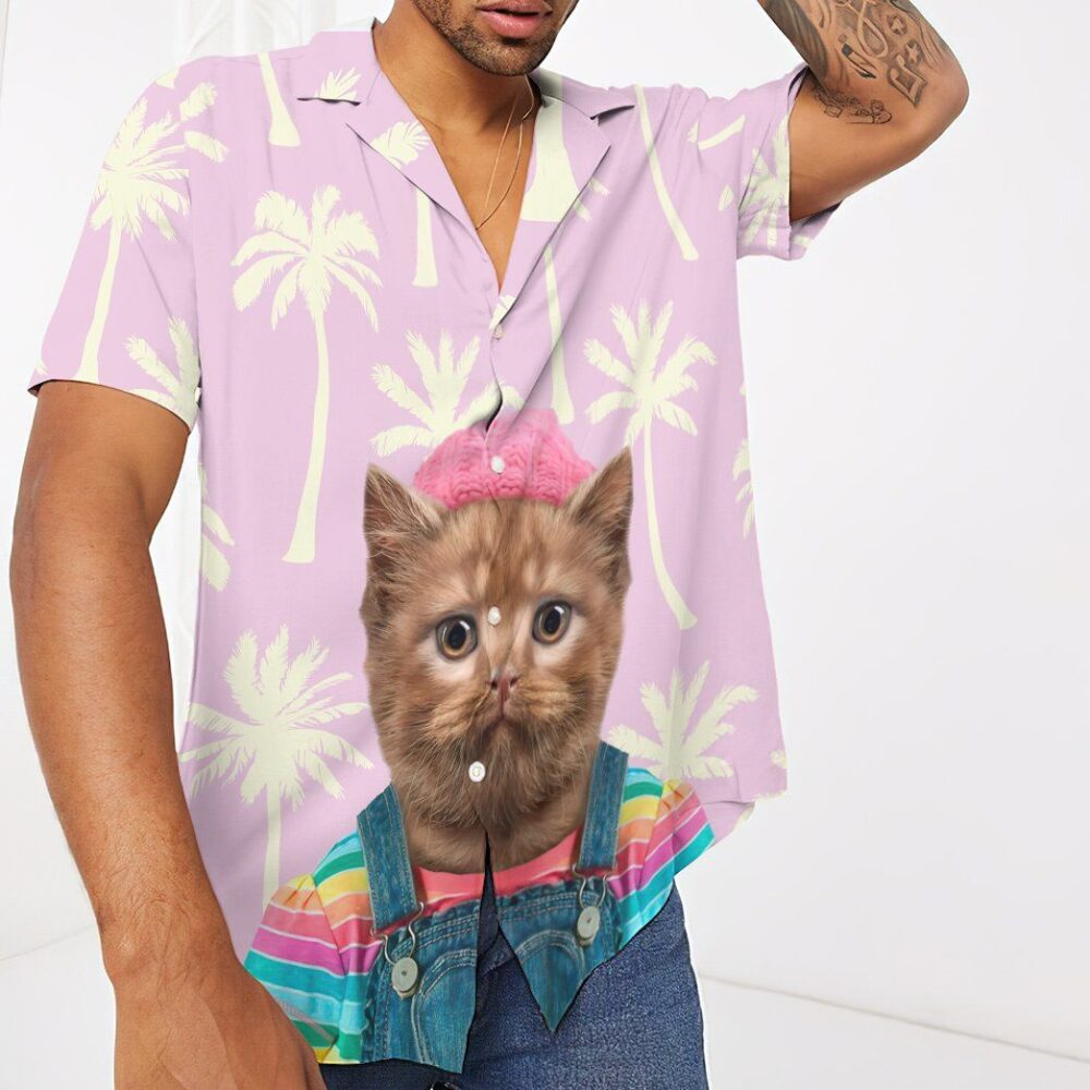 Hawaiian British Shorthair Cat Custom Short Sleeve Shirt