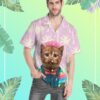 Hawaiian British Shorthair Cat Custom Short Sleeve Shirt Yafyo