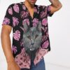 Hawaiian Chartreaux Cat Custom Short Sleeve Shirt Qvn2E