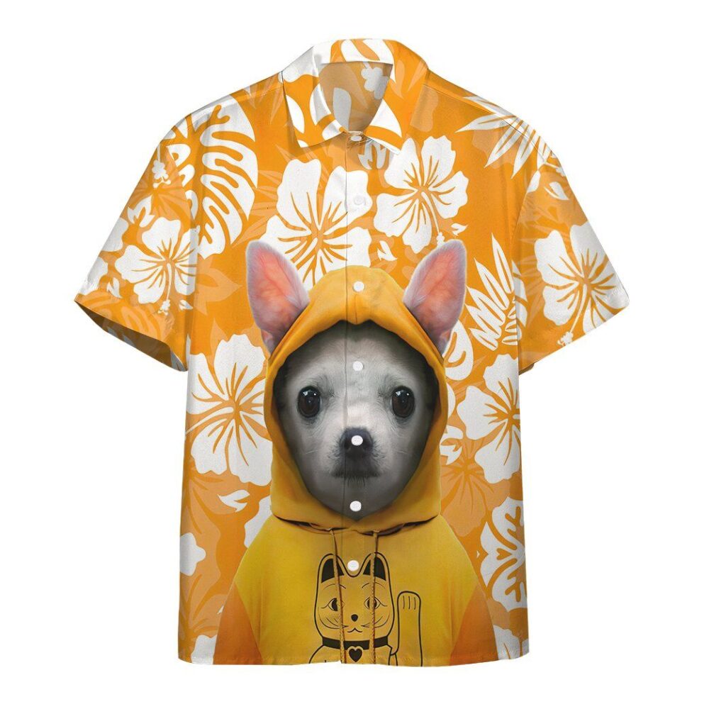 Hawaiian Chihuahua Custom Short Sleeve Shirt