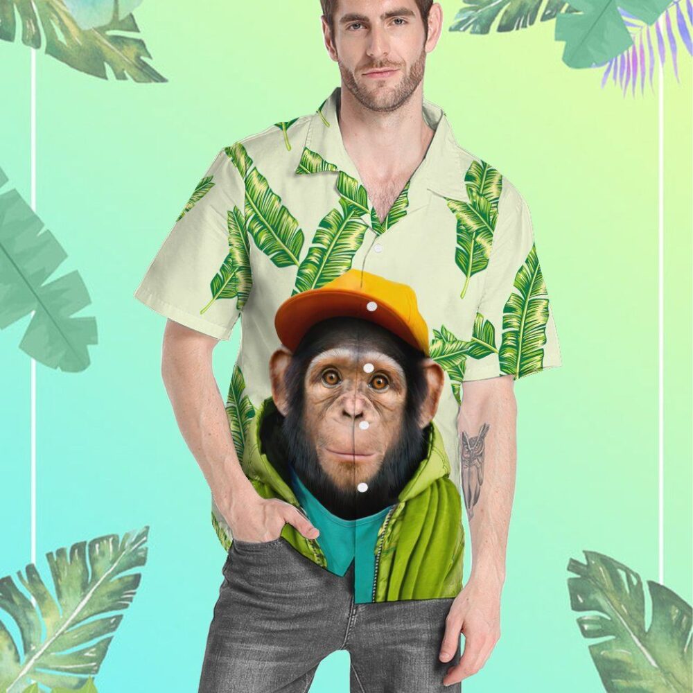 Hawaiian Common Chimpanzee Custom Short Sleeve Shirt