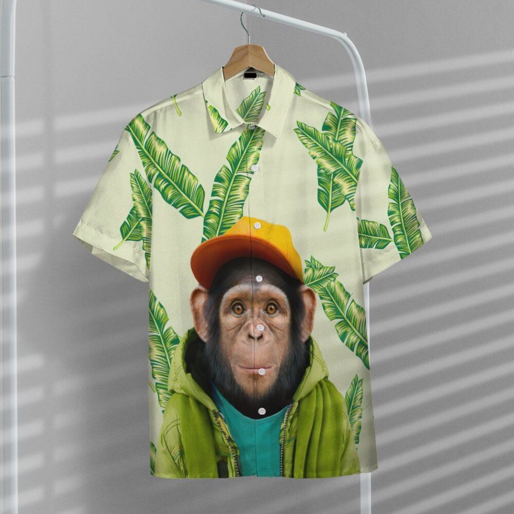 Hawaiian Common Chimpanzee Custom Short Sleeve Shirt