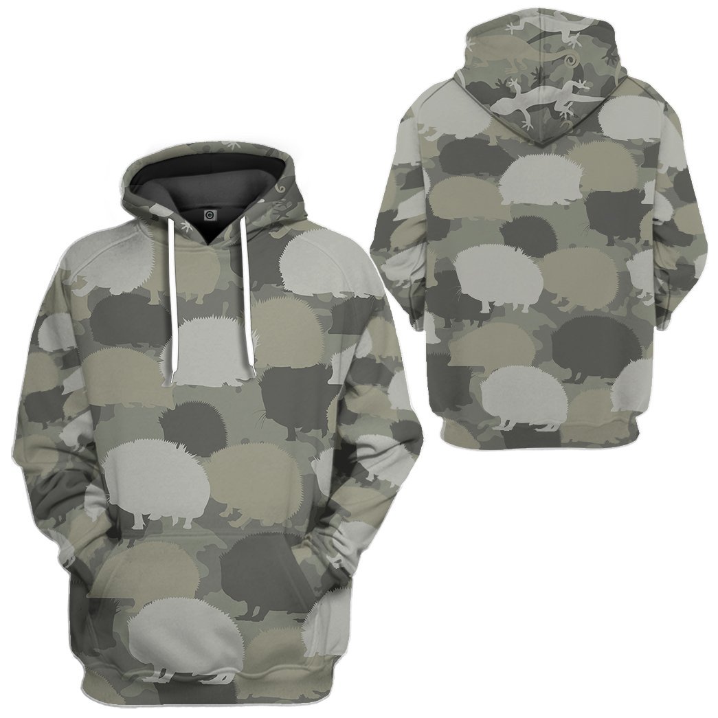 Hedgehog Camo All Over Print T-Shirt Hoodie Fan Gifts Idea