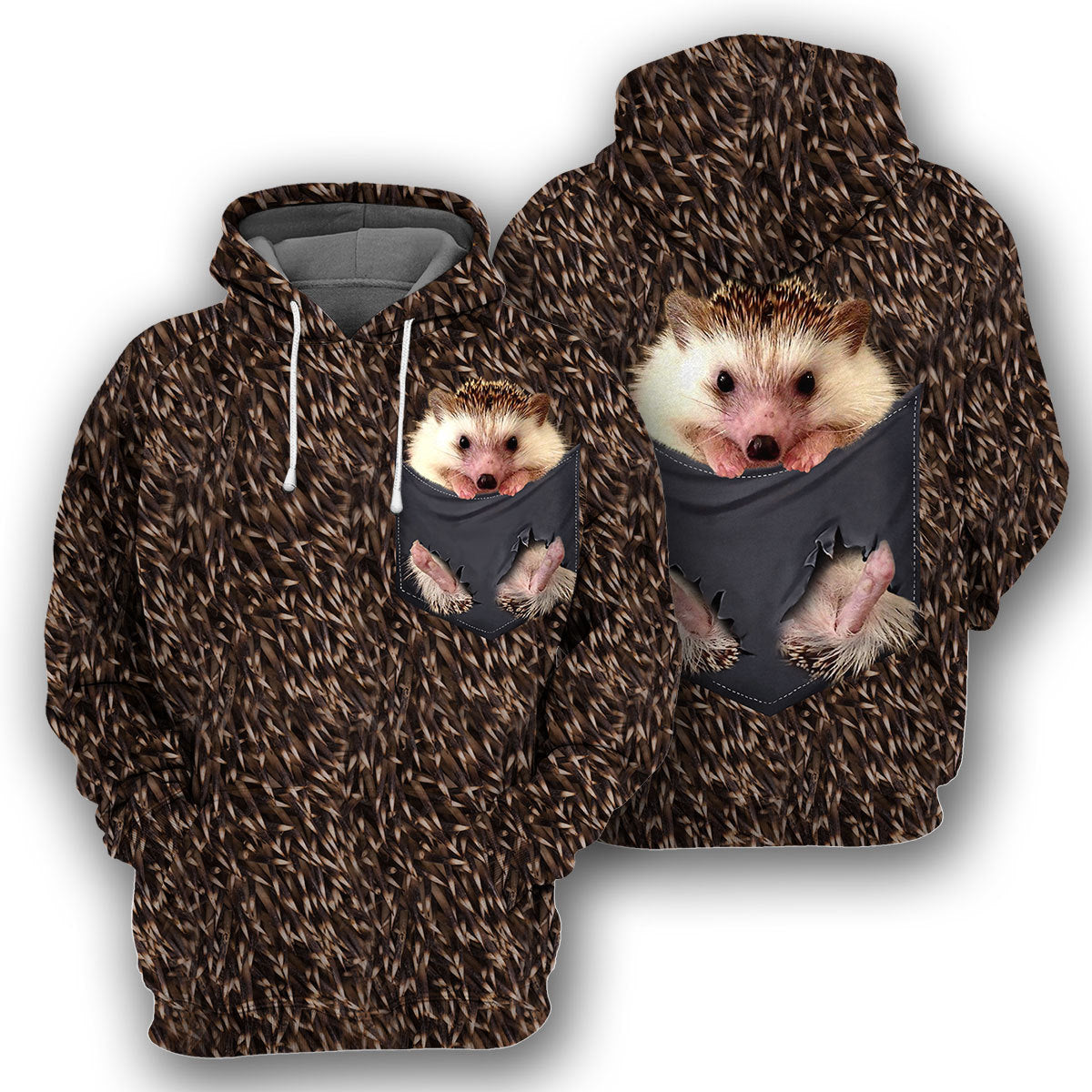 Hedgehog Pocket Unique All Over Print T-Shirt Hoodie Gift Ideas