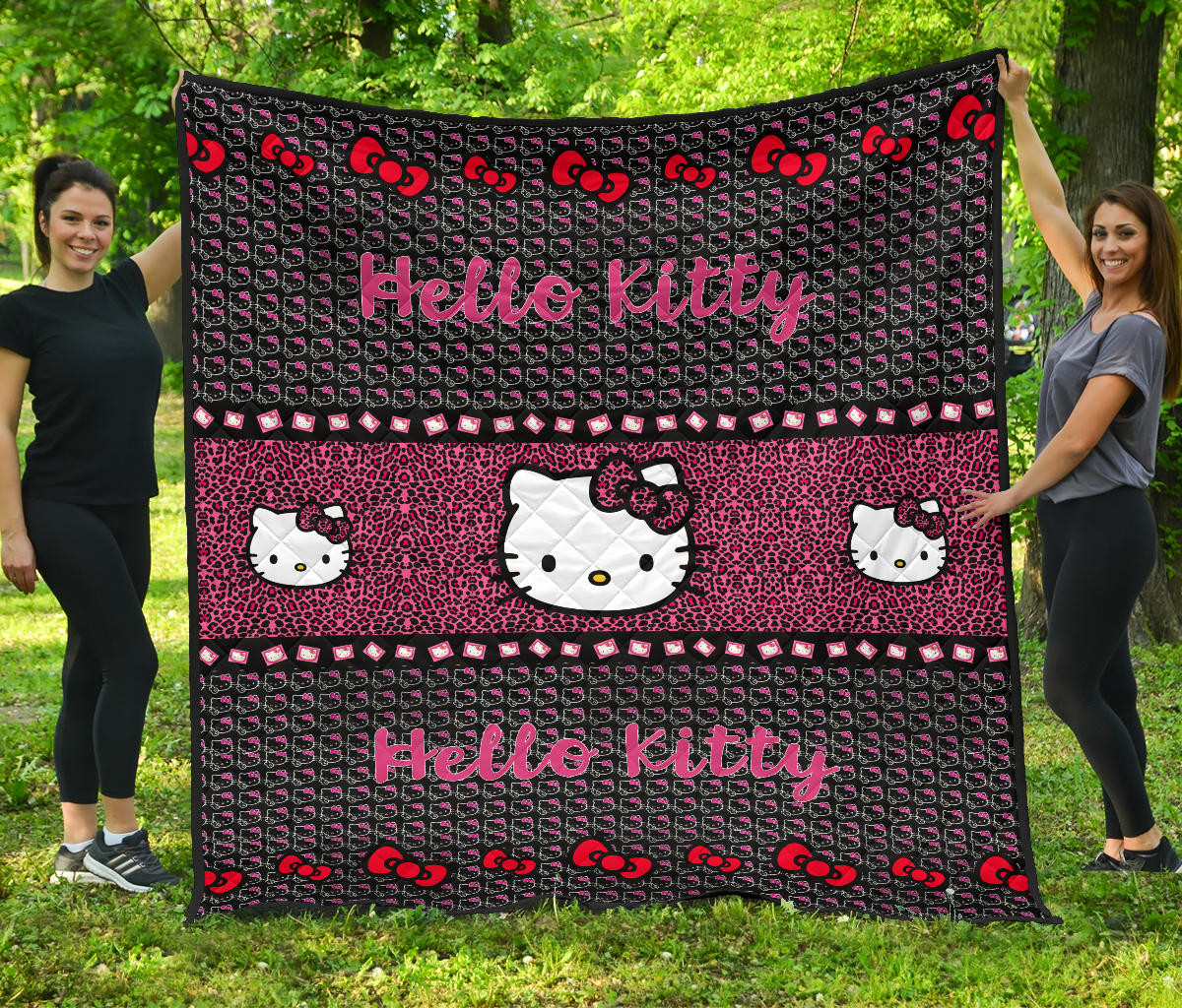 Hello Kitty Premium Quilt Blanket Cartoon Home Decor Custom For Fans