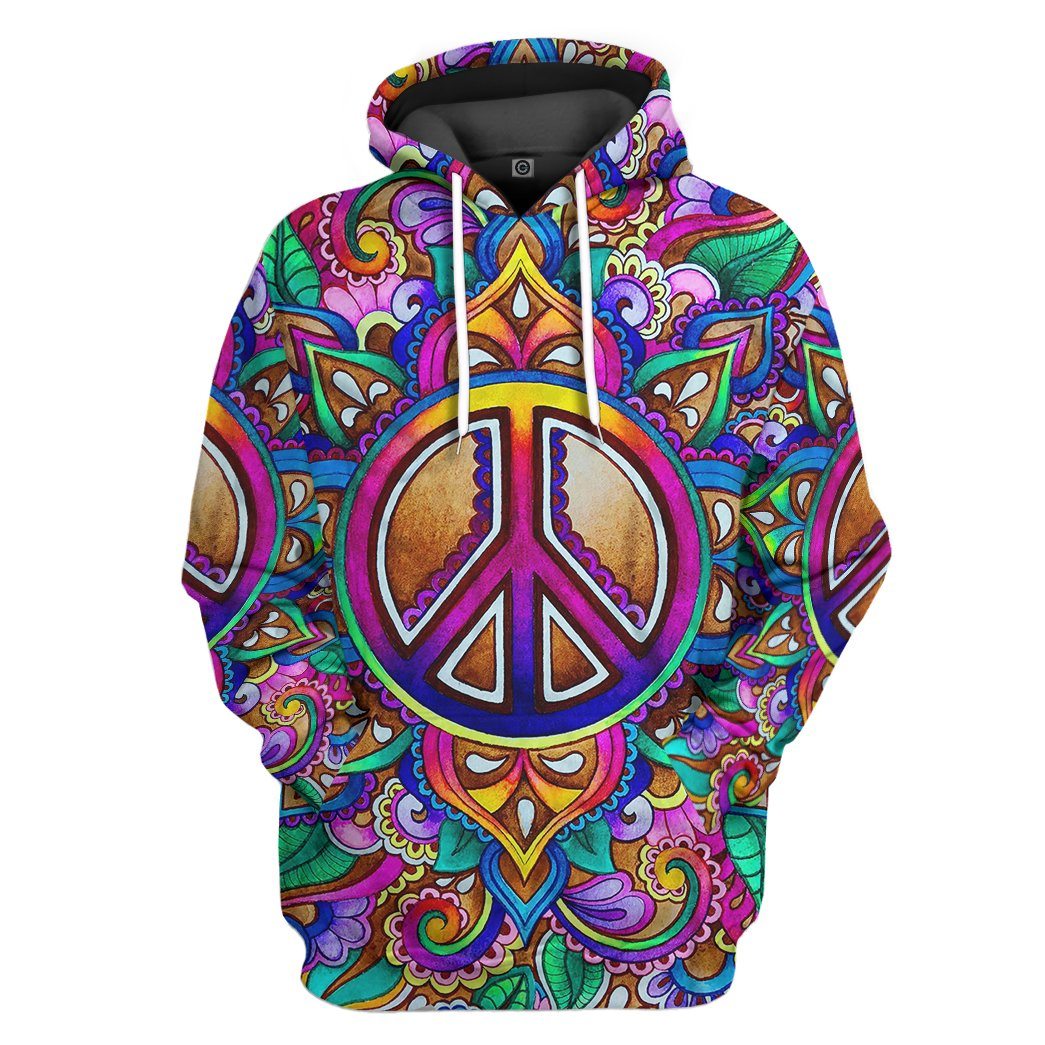 Hippie All Over Print T-Shirt Hoodie Fan Gifts Idea