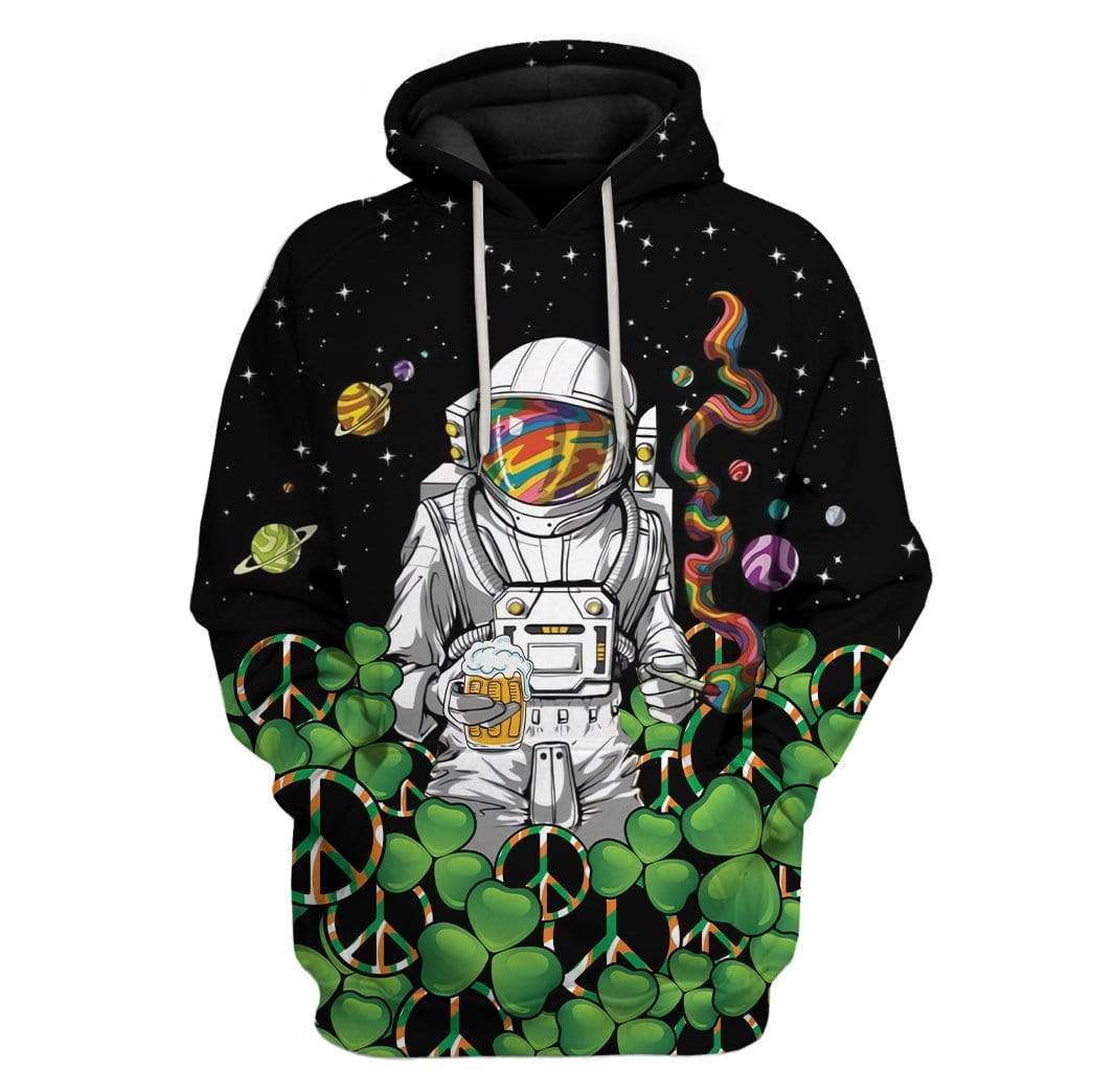 Hippie Astronaut St Patrick’s Day Custom T-Shirts Hoodies Apparel