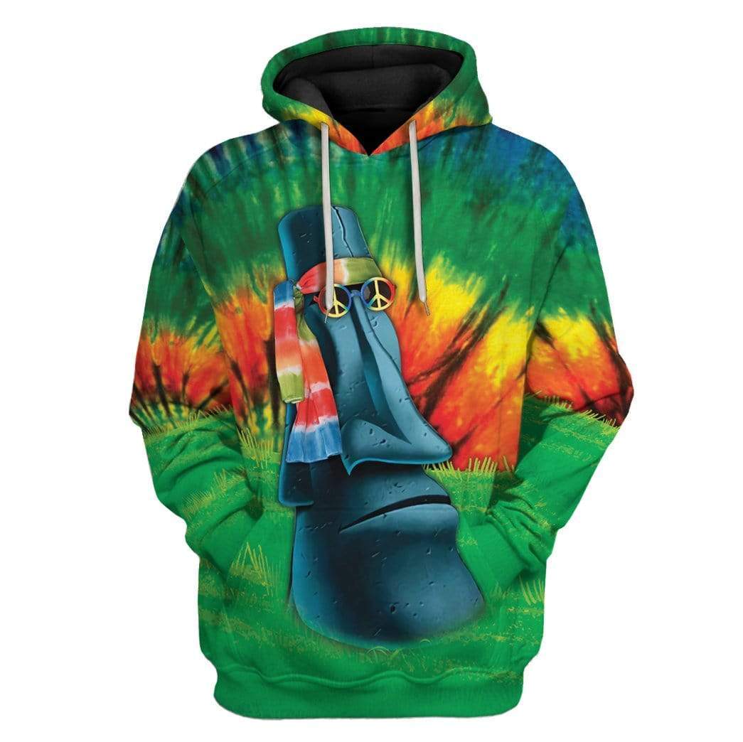 Hippie Moai Easter Island Custom T-Shirts Hoodies Apparel