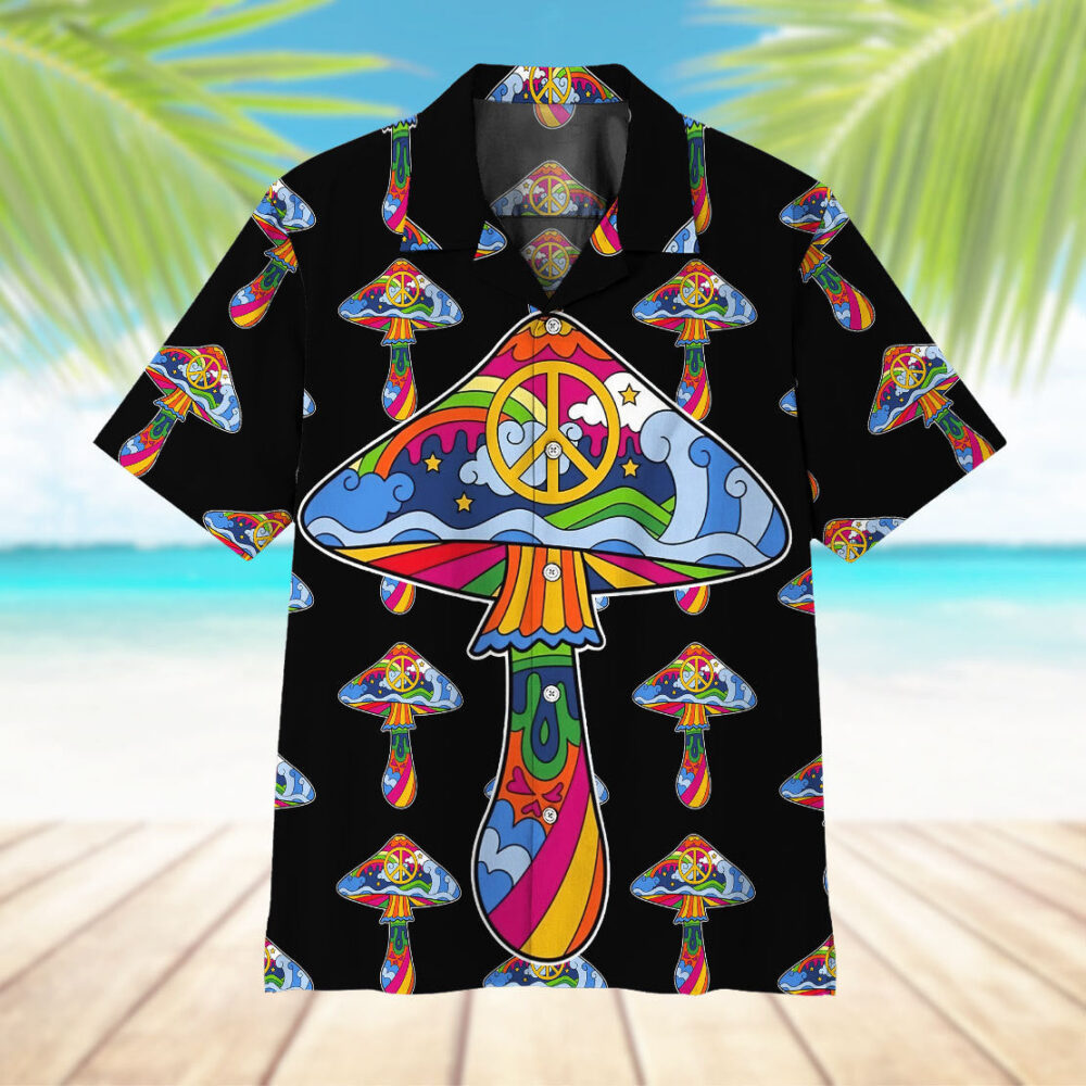 Hippie Mushroom Hawaiian Shirt