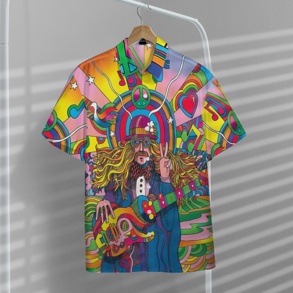 Hippie Psychedelic Hawaiian Custom Short Sleeve Shirts