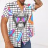 Holographic Monkey Hawaii Shirt C6Ghf