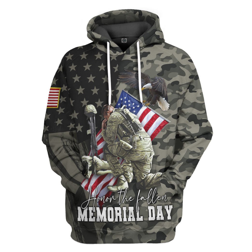 Honor The Fallen Memorial Day All Over Print T-Shirt Hoodie