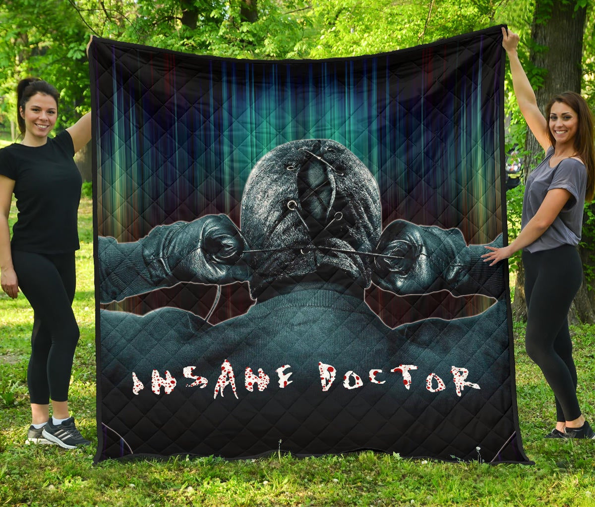 Horror Movie Insane Doctor Ready For Surgery Premium Quilt Blanket