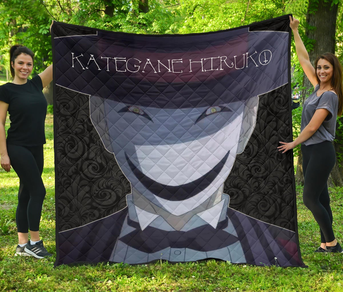 Horror Movie Kagetane Hiruko Scary Smiling Face Premium Quilt Blanket