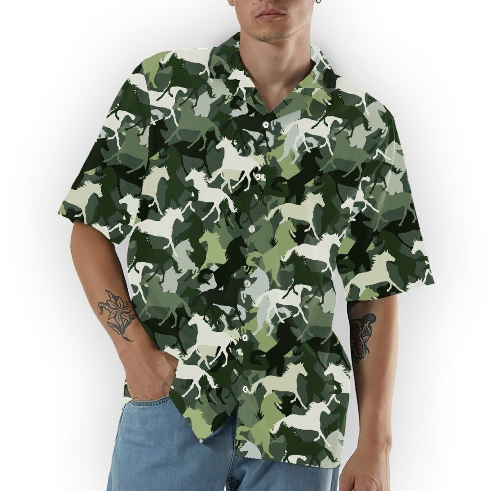 Horse Camo Hawaii Shirt