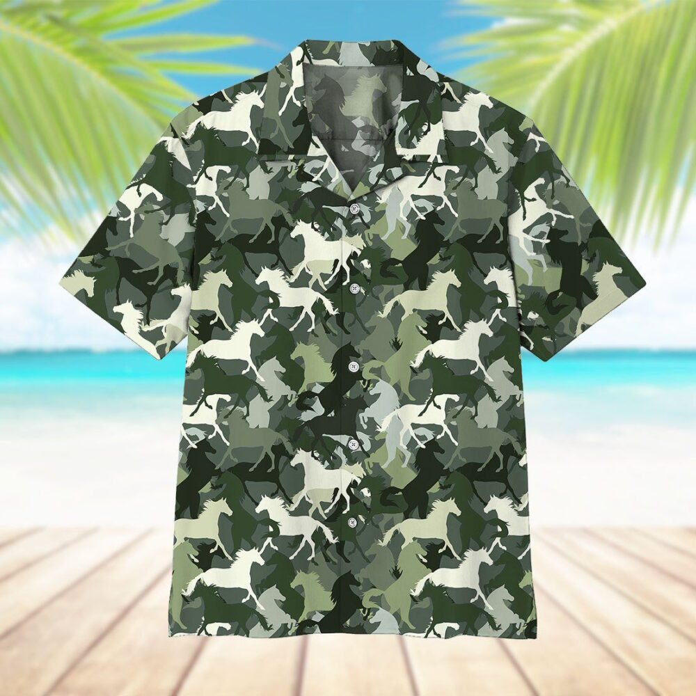 Horse Camo Hawaii Shirt