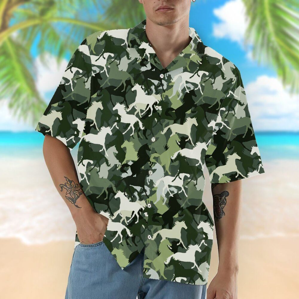 Horse Camo Hawaii Shirt