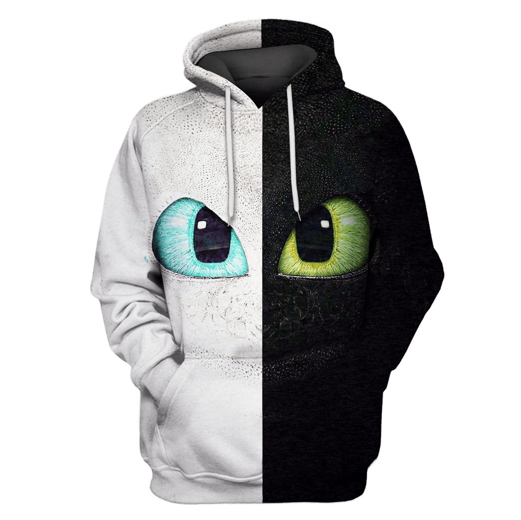 How To Train Your Dragon: Night Fury And Light Fury Custom Hoodies Apparel