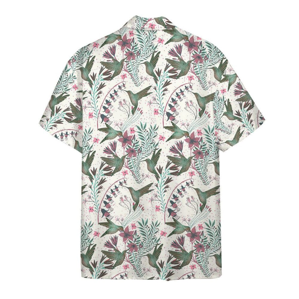 Hummingbird With Columbine Flower Hawaii Shirt