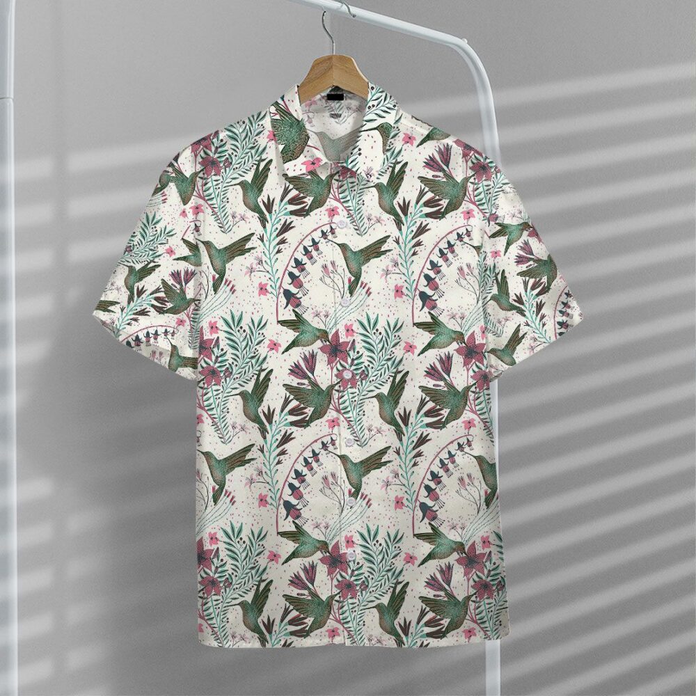 Hummingbird With Columbine Flower Hawaii Shirt