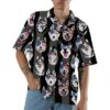 Husky American Flag Hawaii Shirt Dlmoo