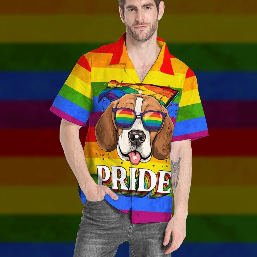 Im Proud And So Is My Beagle Custom Short Sleeve Shirts