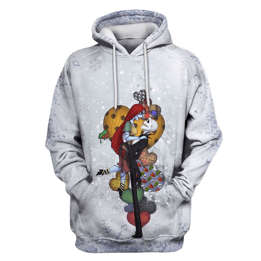 Jack and Sally in winter Custom T-Shirt Hoodie Apparel