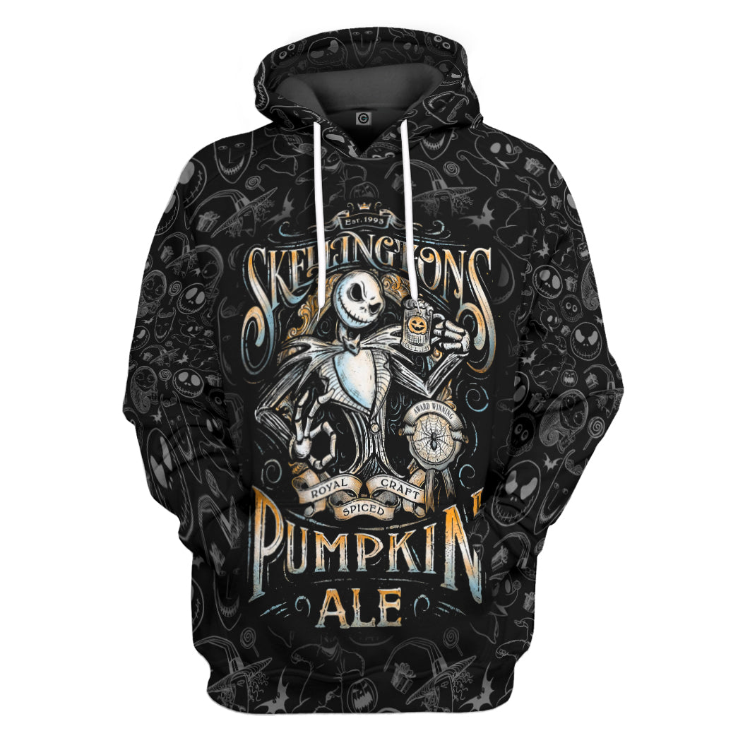 Jack Skellingtons Pumpkin Royal Craft Ale All Over Print T-Shirt Hoodie Apparel