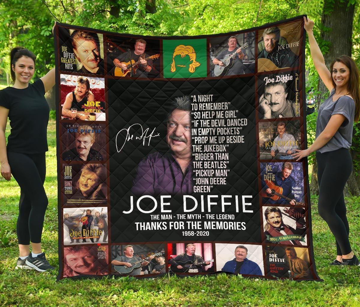 Joe Diffie Quilt Blanket Fan Gift Thank You For Your Memories