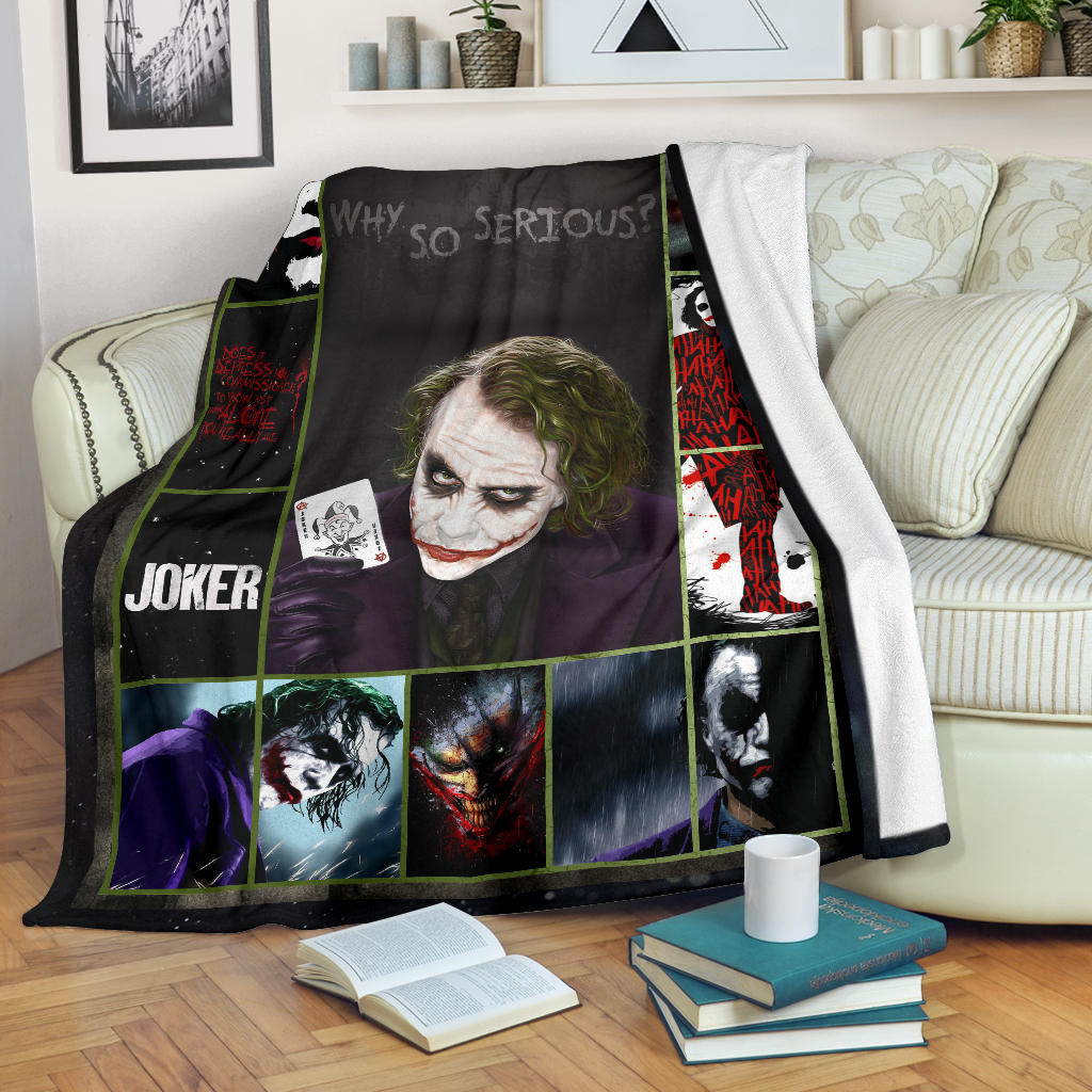 Joker Quote Fleece Blanket Movie Home Decor Custom For Fans