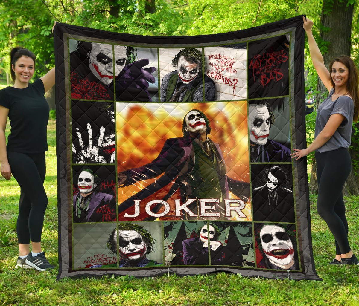 Joker Quote Premium Quilt Blanket Movie Home Decor Custom For Fans