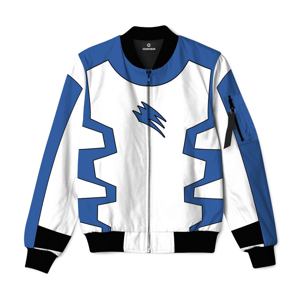 Jungle Fury Blue Power Ranger Bomber Jacket