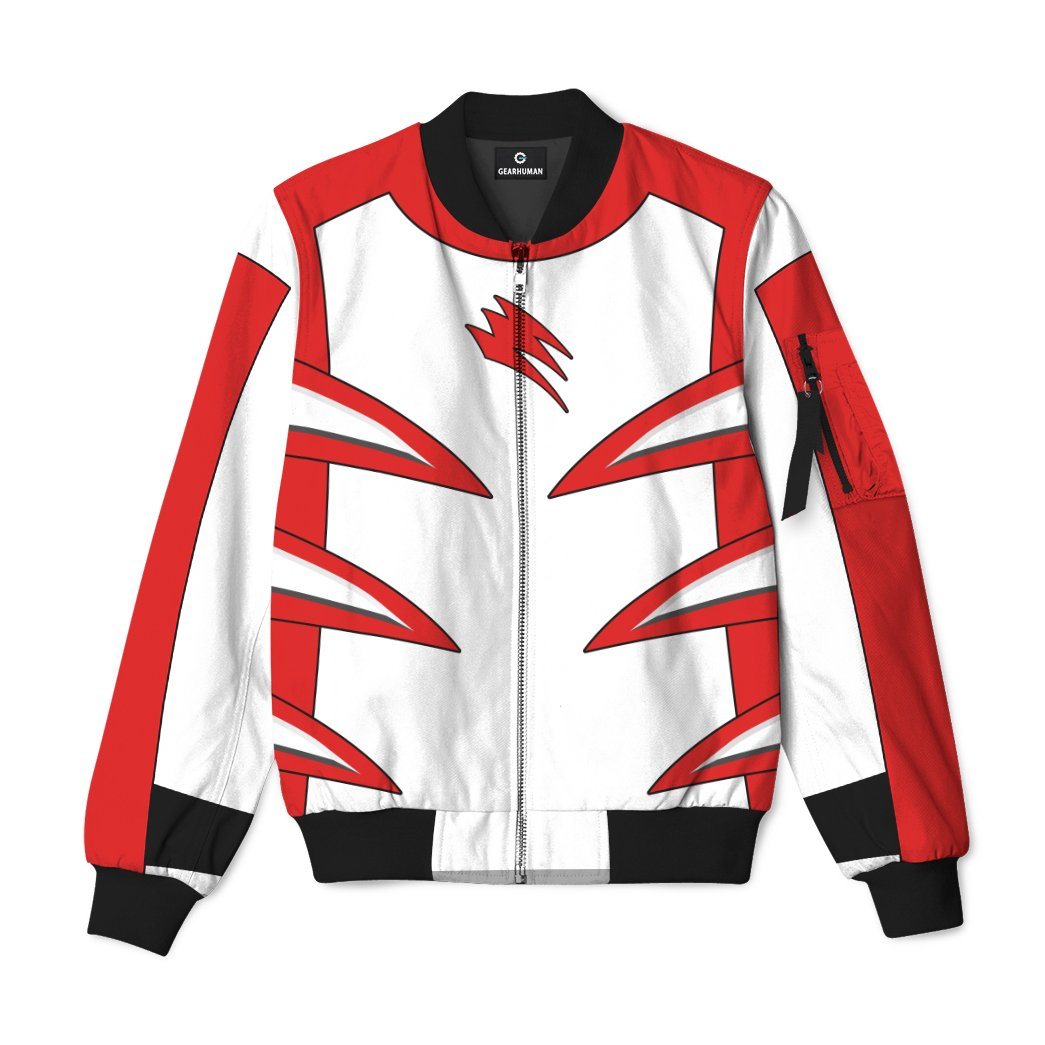 Jungle Fury Red Master Mode Power Ranger Bomber Jacket