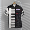 Keyboard Piano Hawaii Shirt 8Rgtj