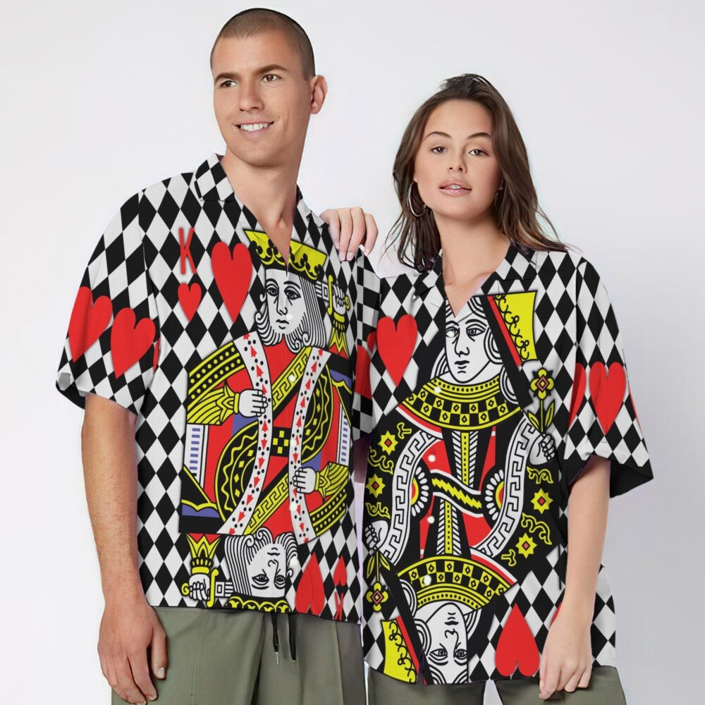 King Of Heart Couple Custom Short Sleeve Shirt